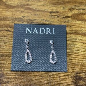 Nadri Sparkling Silver Drop Earrings